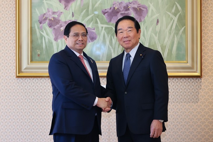 Pham Minh Chinh rencontre les présidents des Chambres des représentants et des conseillers du Japon - ảnh 1