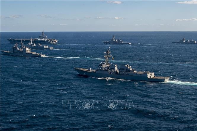 Séoul, Washington et Tokyo unis dans des exercices navals conjoints - ảnh 1