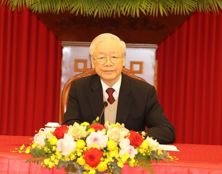 Plusieurs partis politiques adressent des vœux à Nguyên Phu Trong pour le Nouvel an lunaire - ảnh 1