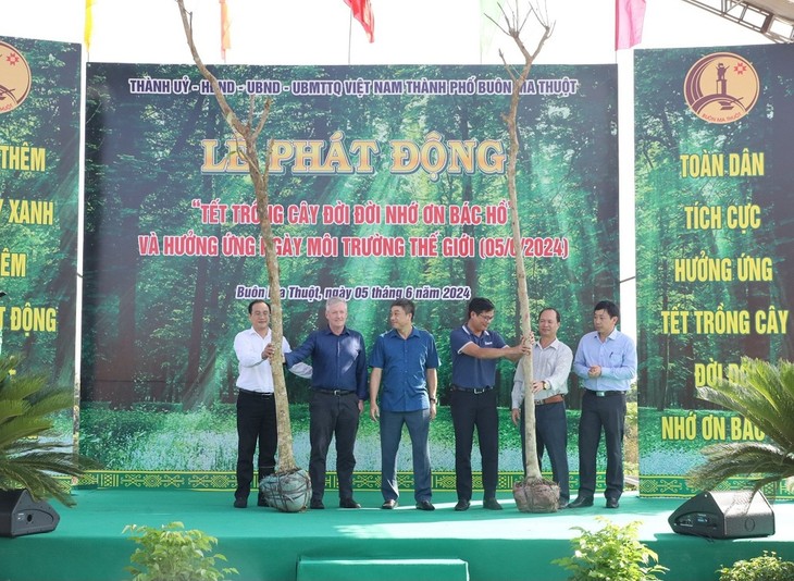 Dak Lak célèbre la Journée mondiale de l’environnement avec une fête de plantation d’arbres - ảnh 1
