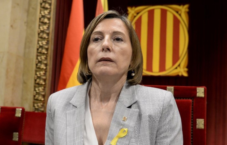 La présidente du parlement catalan devant la Cour suprême de Madrid - ảnh 1