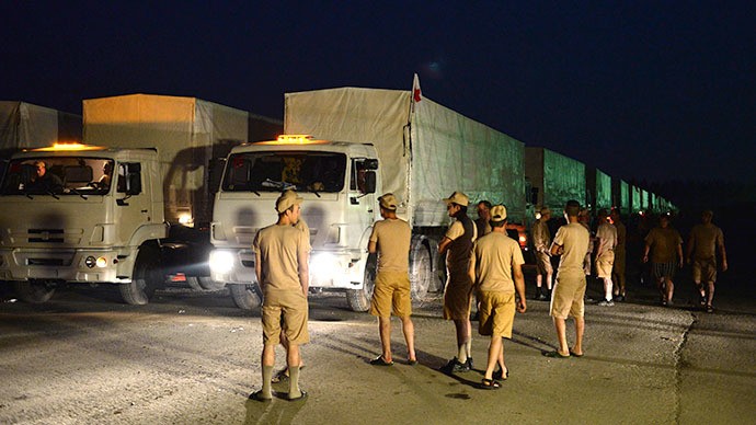 Russian trucks carrying humanitarian aid to arrive in Ukraine - ảnh 1