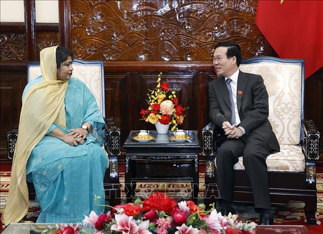 Presiden Vo Van Thuong Menerima Duta Besar Bangladesh - ảnh 1