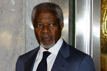 UN-Sondergesandte Kofi Annan ist wegen der Syrien-Krise in Iran eingetroffen - ảnh 1