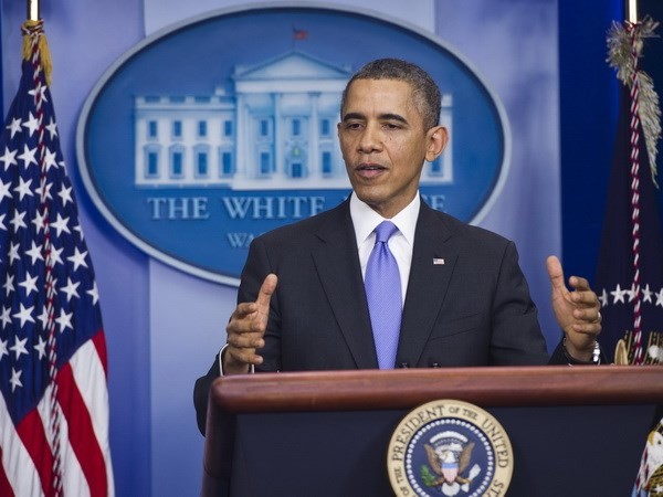Präsident Barack Obama hofft auf Durchbruch für die USA im Jahr 2014 - ảnh 1