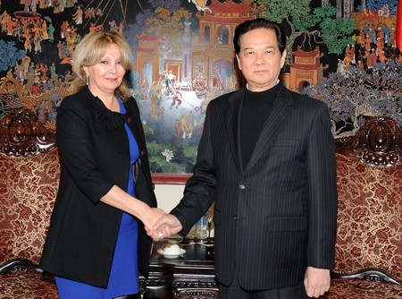 Premierminister Nguyen Tan Dung emfängt die armenische Botschafterin - ảnh 1