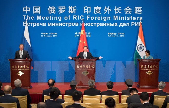 Die gemeinsame Erklärung der Sitzung der Außenminister aus China, Russland und Indien - ảnh 1