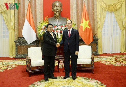 Tran Dai Quang empfängt den Vorsitzenden des kommunalen Abgeordnetenrates aus Indonesien - ảnh 1