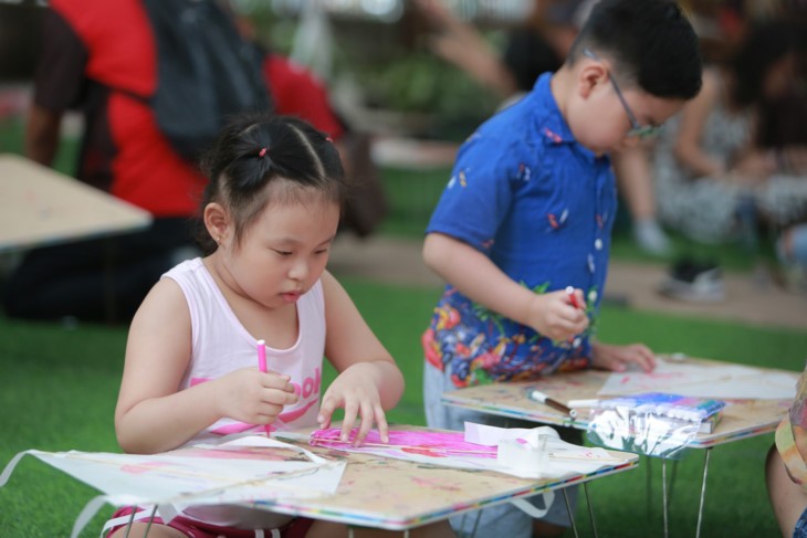 Sommerferien der Kinder im Literaturtempel in Hanoi - ảnh 8