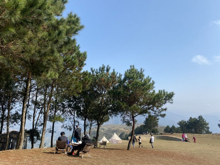 Touristen stürmen das Hochland Bac Yen zum “Wolken-Fang”  - ảnh 1