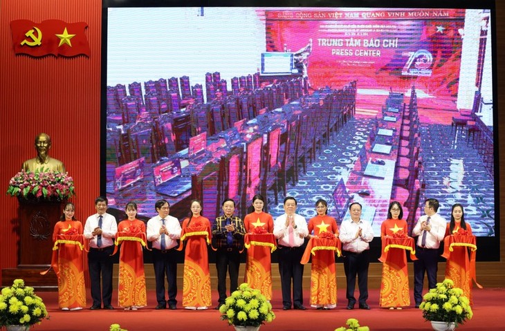 Eröffnung des Pressezentrums für die Feier zum 70. Jahrestag des Dien-Bien-Phu-Sieges  - ảnh 1