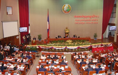 Chủ tịch QH Nguyễn Sinh Hùng phát biểu tại Kỳ họp thứ 3, Quốc hội Lào khóa VII - ảnh 2