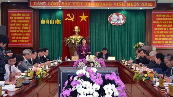 Phó chủ tịch Quốc hội Nguyễn Thị Kim Ngân làm việc tại tỉnh Lâm Đồng - ảnh 1
