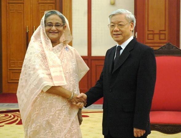 Tổng bí thư và Chủ tịch nước tiếp Thủ tướng Bangladesh Sheikh Hasina  - ảnh 1
