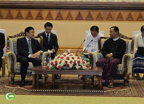 Các hoạt động của Chủ tịch nước Trương Tấn Sang tại Myanmar - ảnh 2