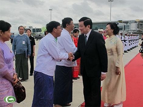 Các hoạt động của Chủ tịch nước Trương Tấn Sang tại Myanmar - ảnh 3