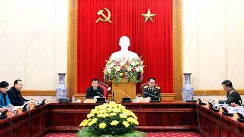 Chủ tịch nước Trương Tấn Sang làm việc với Đảng ủy Bộ Công an  - ảnh 1