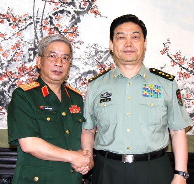 Thứ trưởng Bộ Quốc phòng Việt Nam chào xã giao Bộ trưởng Quốc phòng Trung Quốc  - ảnh 1
