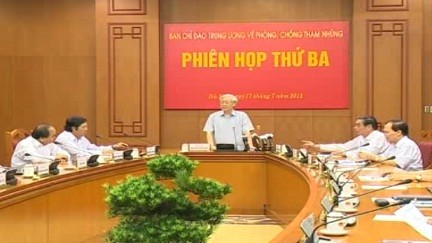 Tổng Bí thư Nguyễn Phú Trọng chủ trì phiên họp thứ 3 của Ban Chỉ đạo TW về phòng, chống tham nhũng - ảnh 1