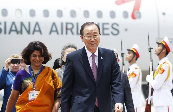 Chủ tịch nước Trương Tấn Sang hội kiến với Tổng thư ký Liên hợp quốc Ban Ki-moon  - ảnh 1