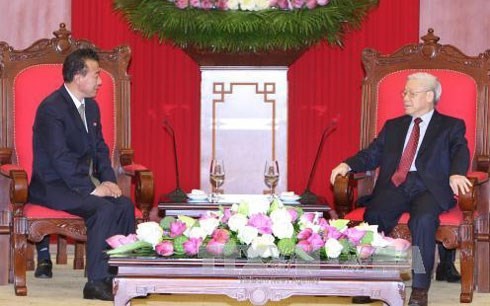 Tổng Bí thư Nguyễn Phú Trọng tiếp Đại sứ CHDCND Triều Tiên - ảnh 1