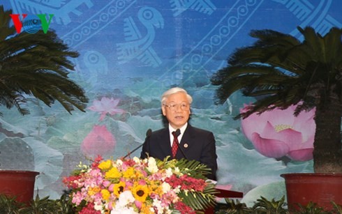 Tổng Bí thư Nguyễn Phú Trọng dự lễ kỷ niệm 70 năm ngày truyền thống ngành Tư pháp  - ảnh 1