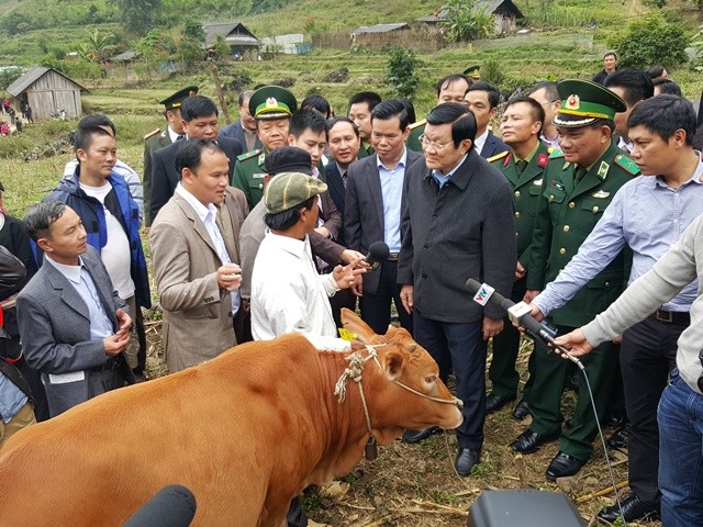 Chủ tịch nước Trương Tấn Sang thăm và làm việc tại Hà Giang - ảnh 1
