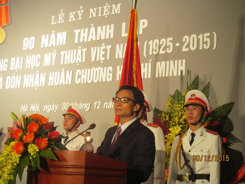Trường Đại học Mỹ thuật Việt Nam đón nhận Huân chương Hồ Chí Minh  - ảnh 1