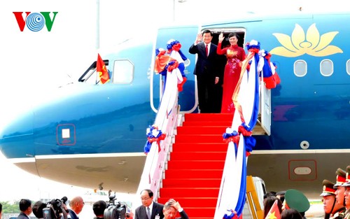 Президент СРВ Чыонг Тан Шанг находится в Лаосе с официальным визитом - ảnh 1