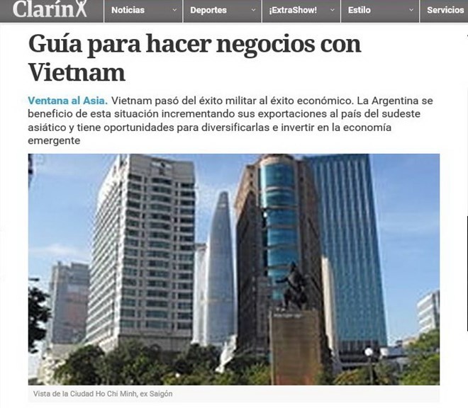 СМИ Аргентины ценят возможности экономического сотрудничества с Вьетнамом - ảnh 1