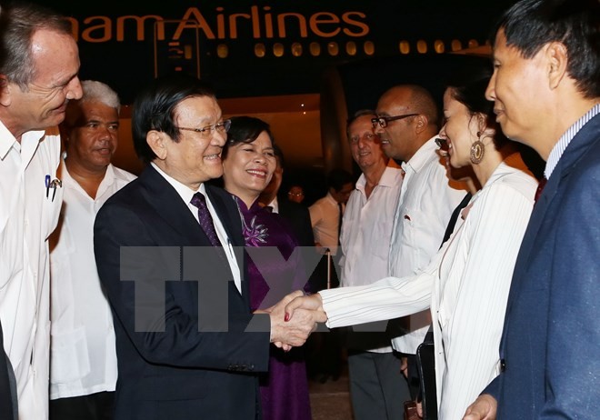 Президент СРВ Чыонг Тан Шанг начал официальный визит на Кубу - ảnh 1
