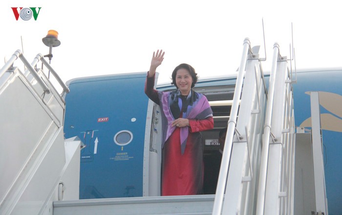 Спикер вьетнамского парламента прибыла в Индию с официальным визитом - ảnh 1