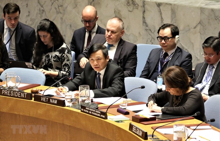 Вьетнам председательствовал на заседании Совбеза ООН по ситуации на Ближнем Востоке - ảnh 1
