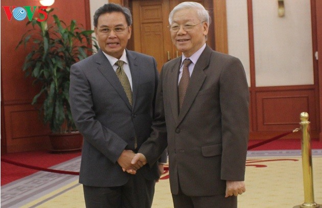 Memperkuat hubungan persahabatan dan kerjasama antara tiga negara Vietnam-Laos-Kamboja - ảnh 2