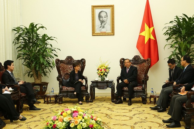 Deputi Harian PM Pemerintah Vietnam, Truong Hoa Binh menerima Dubes Singapura - ảnh 1