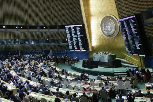 MU PBB mengesahkan resolusi yang berseru kepada AS supaya menarik pernyataan mengakui Yerusalem sebagai Ibukota Israel - ảnh 1