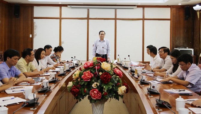 Ketua Pengurus Besar Front Tanah Air Vietnam, Tran Thanh Man melakukan temu kerja dengan pimpinan Provinsi Vinh Phuc - ảnh 1
