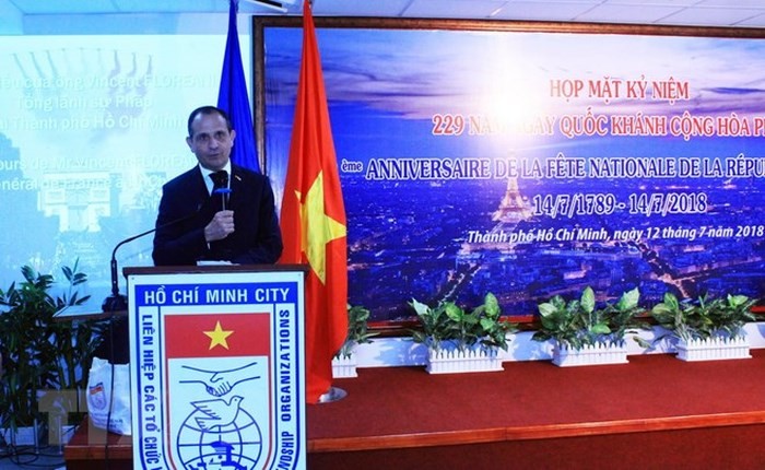 Upacara memperingati Hari Nasional Republik Perancis di Kota Ho Chi Minh - ảnh 1
