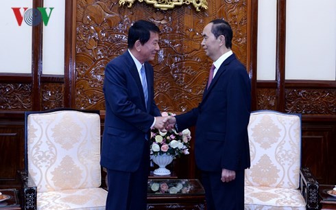 Presiden Vietnam, Tran Dai Quang menerima Dubes Istimewa Vietnam-Jepang - ảnh 1