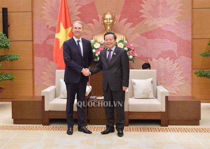 Wakil Ketua MN Vietnam, Phung Quoc Hien menerima pimpinan Grup Pfizer, pemasok obat antibiotika yang paling besar di dunia - ảnh 1