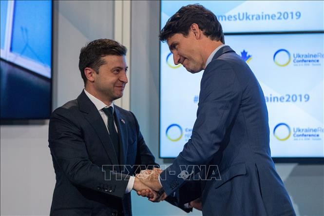 Presiden Ukraina, Volodymyr Zelensky mengunjungi Kanada untuk mendorong kerjasama pertahanan - ảnh 1