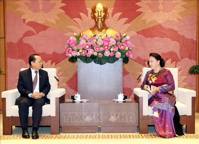 Ketua MN Vietnam, Nguyen Thi Kim Ngan menerima para Dubes Jepang dan Kamboja - ảnh 2