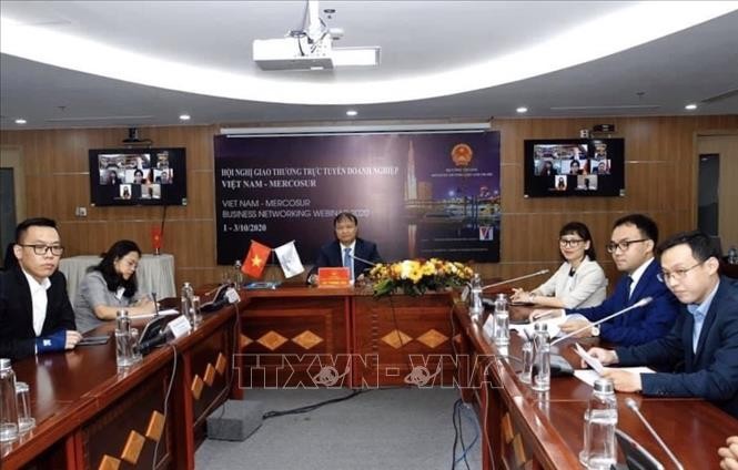 Konferensi hubungan perdagangan secara virtual  Vietnam-Mercosur - ảnh 1