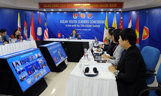 Konferensi virtual pemimpin pemuda ASEAN  - ảnh 1