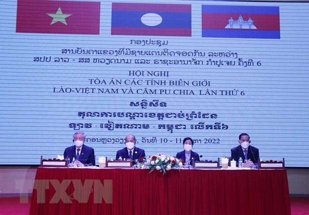 Laos-Vietnam-Kamboja Tingkatkan Hubungan Kerja Sama Di Bidang Hukum - ảnh 1