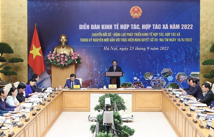 PM Pham Minh Chinh Pimpin Forum Ekonomi Kerakyatan  dan Koperasi Tahun 2022 - ảnh 1