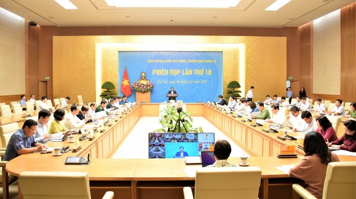 PM Pham Minh Chinh Pimpin Sidang Badan Pengarah Nasional Urusan Pencegahan dan Penanggulangan Wabah Covid-19 - ảnh 1