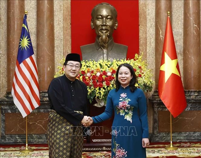 Penjabat Presiden Vietnam, Vo Thi Anh Xuan Menerima Dubes Swiss, Malaysia, dan Kamboja di Vietnam yang Menyampaikan Surat Kenegaraan - ảnh 2