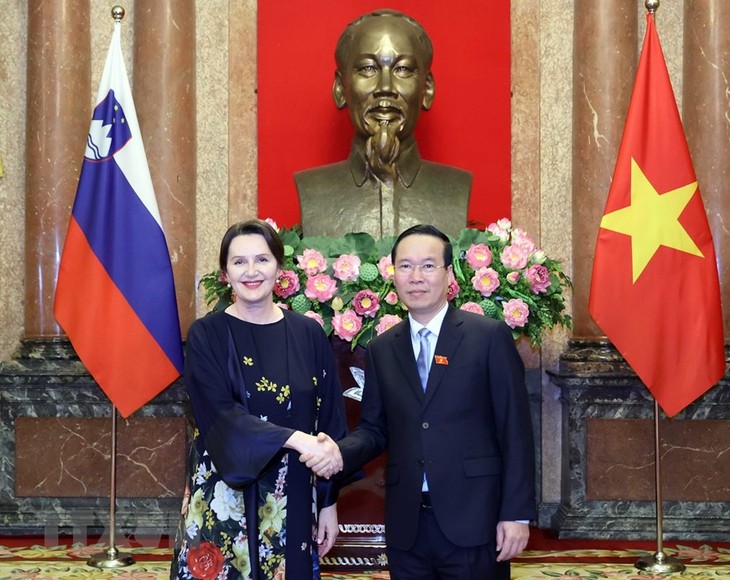 Presiden Vietnam, Vo Van Thuong Menerima Para Dubes yang Menyampaikan Surat Kenegaraan    - ảnh 2