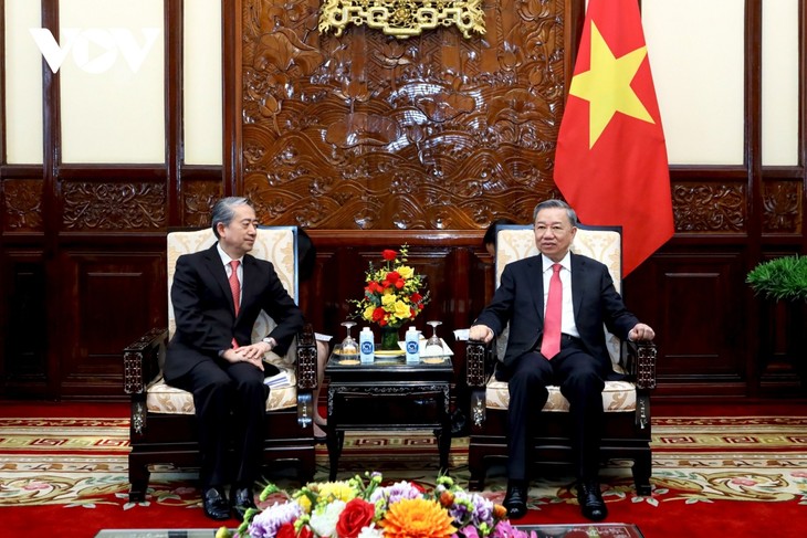 Presiden Vietnam, To Lam Menerima Dubes Tiongkok, Xiong Bo - ảnh 1